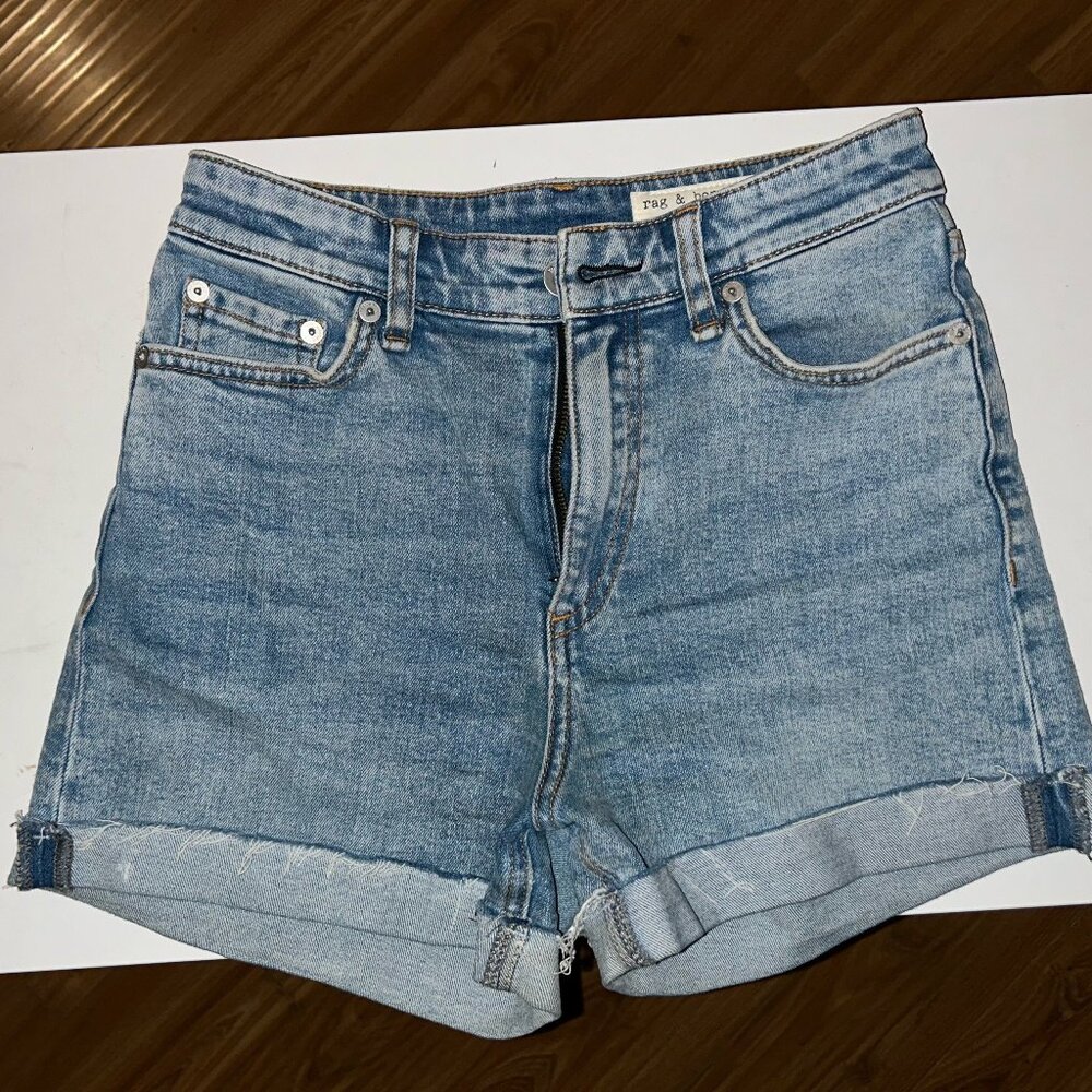Rag & bone Nina High Rise Denim Shorts in size 24